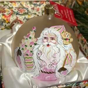 Hand-Painted Dillards Santa Ornament